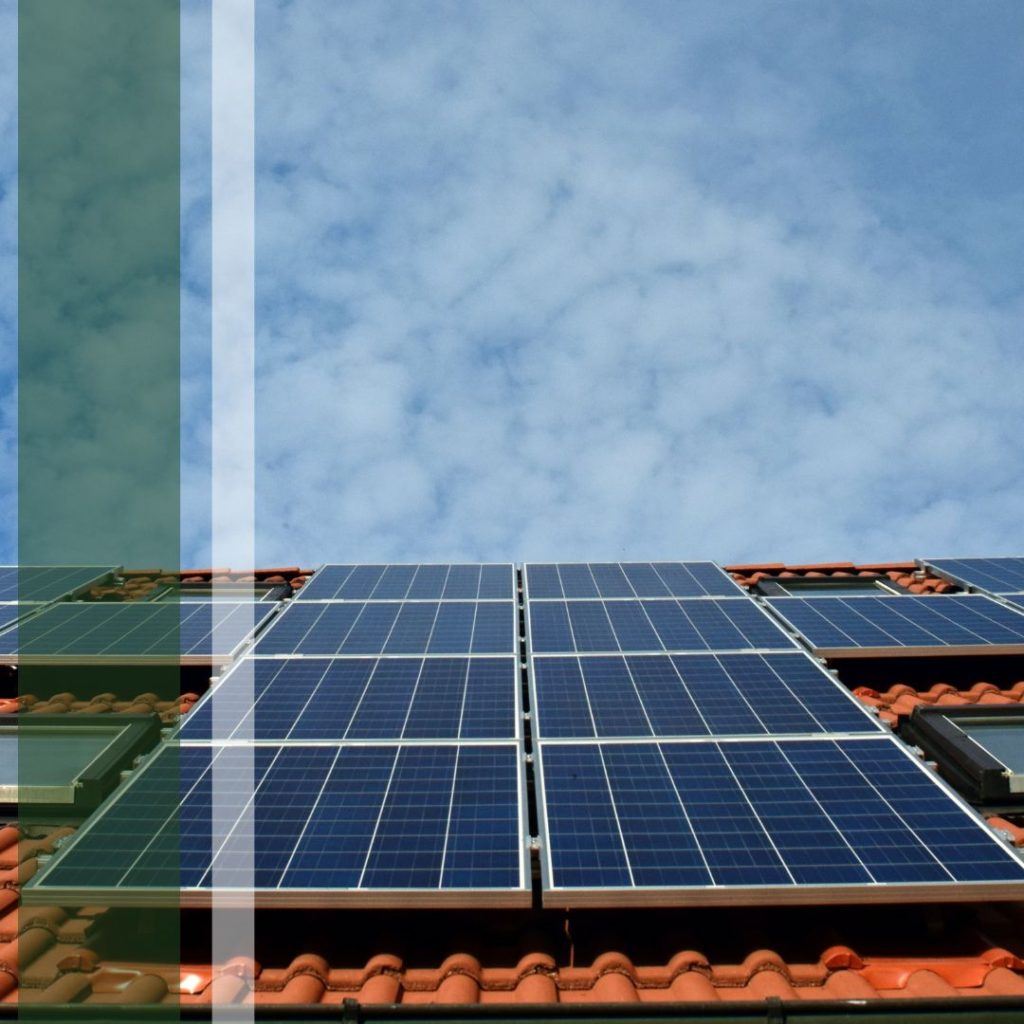 Solar panels laid on top of a tile roof