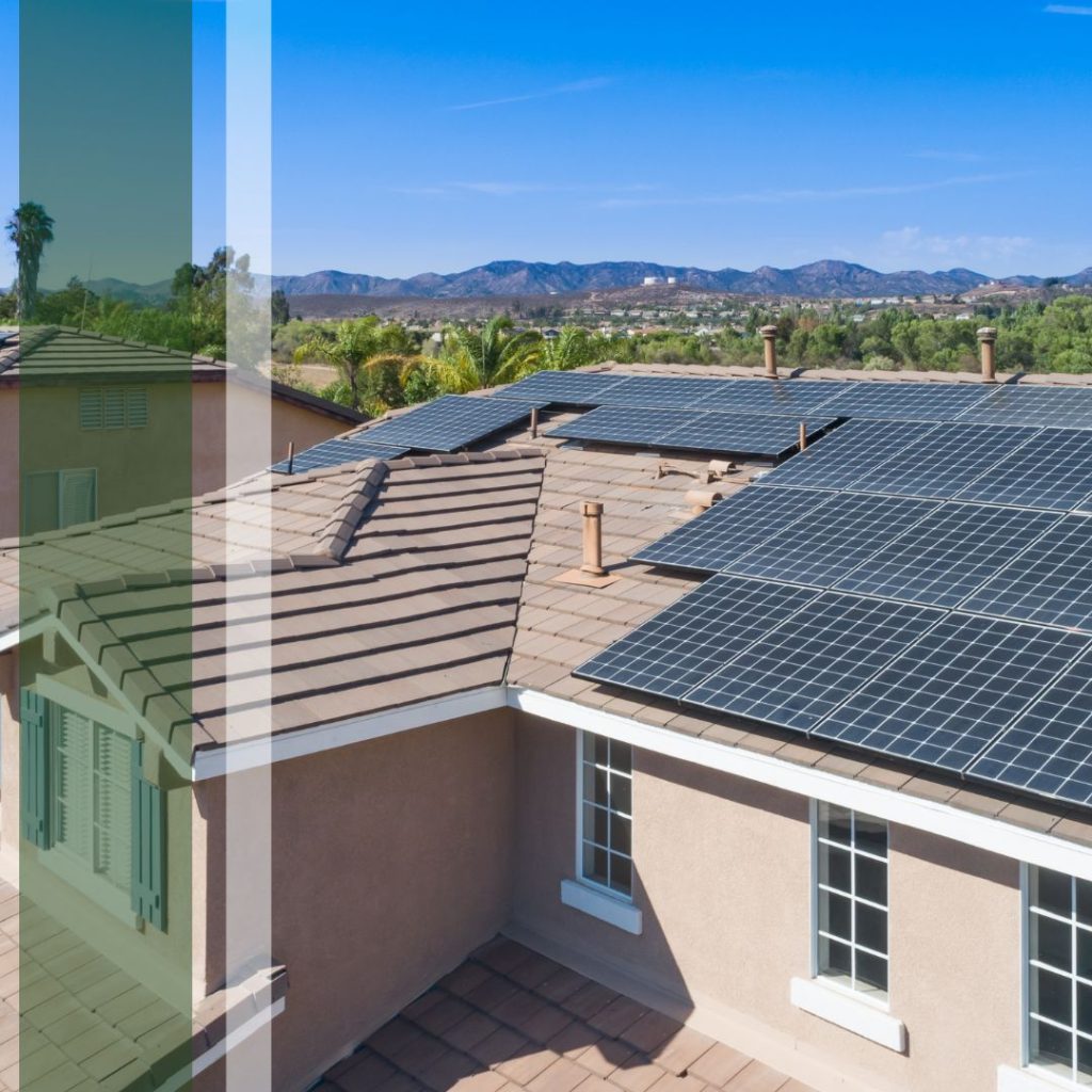 Solar panels on a house