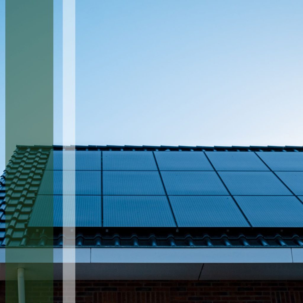 Solar panels on a house