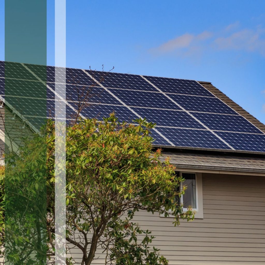 Solar panels on a house