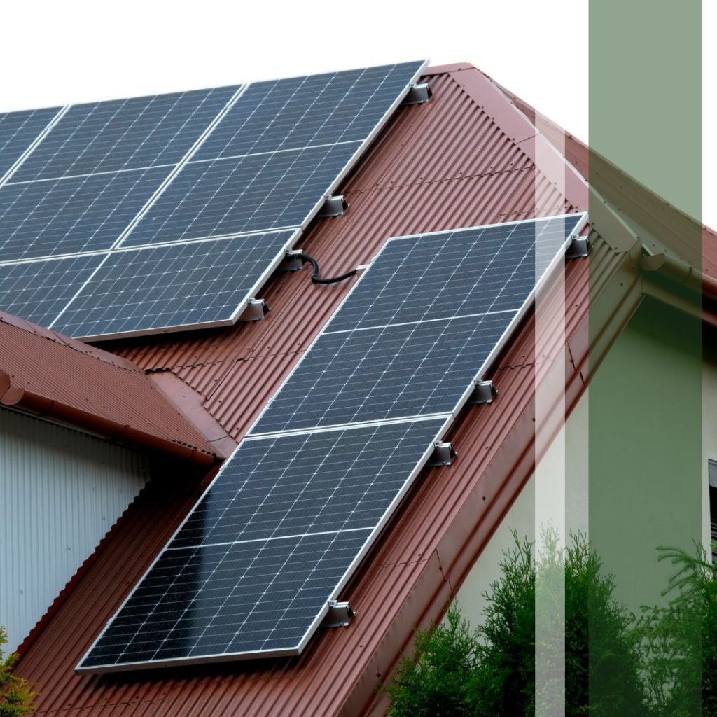 Solar panels on a house