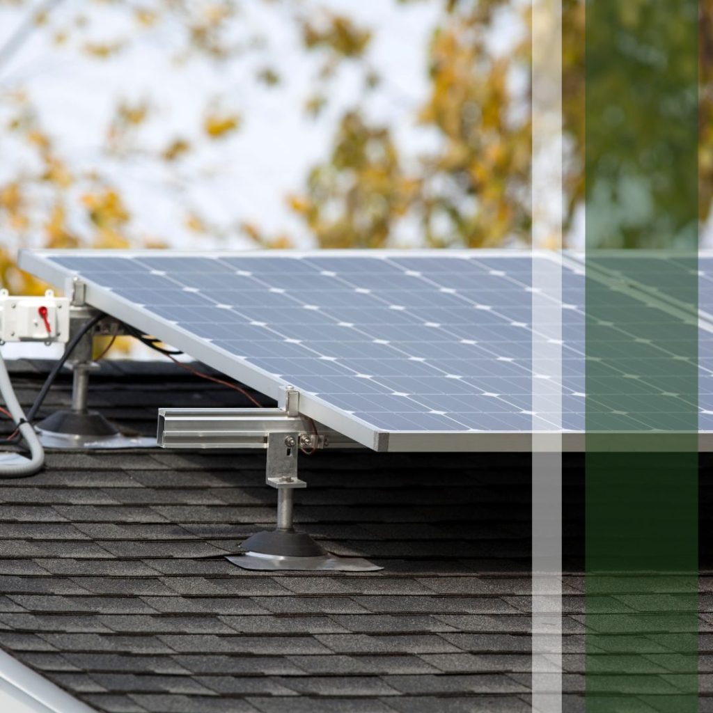 Solar panels on a house