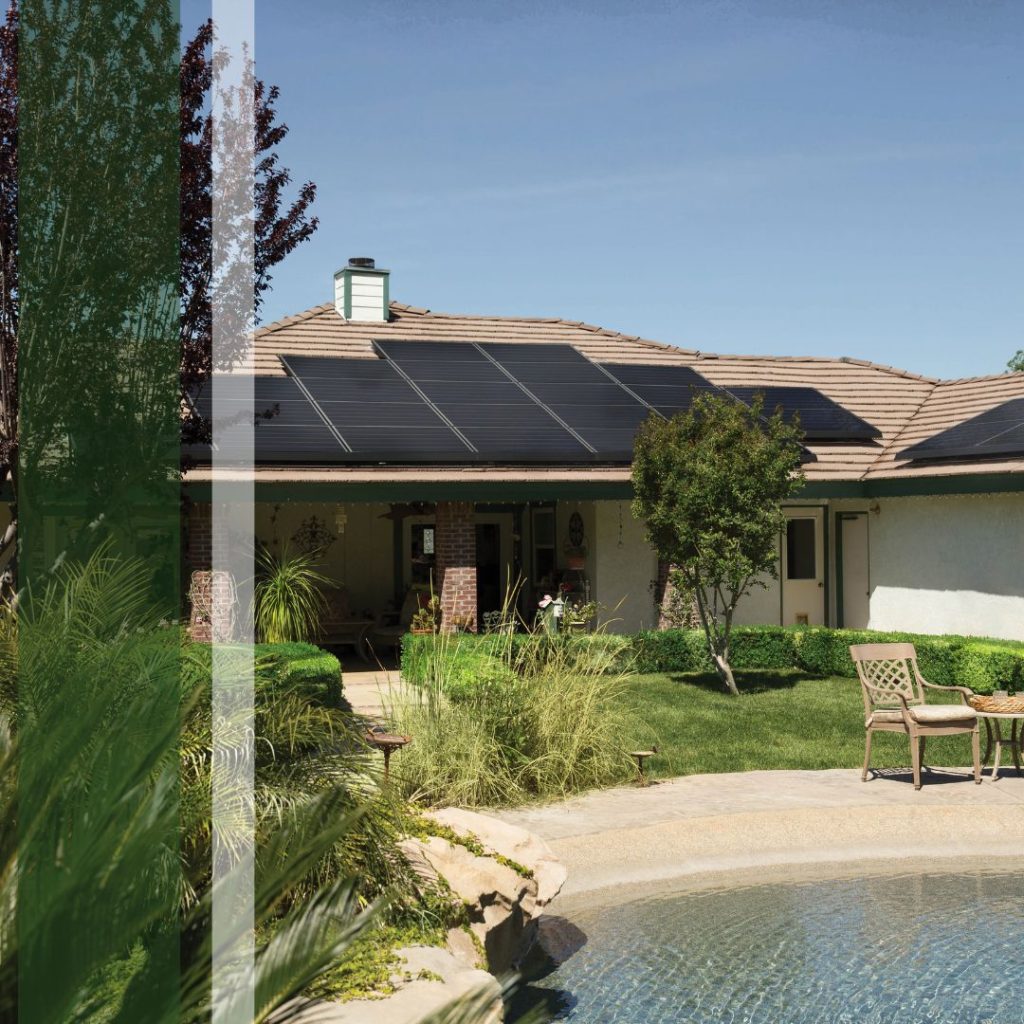 Solar panels on a house