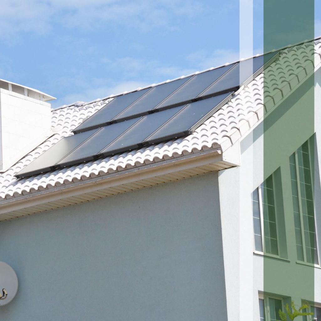 Solar panels on a house