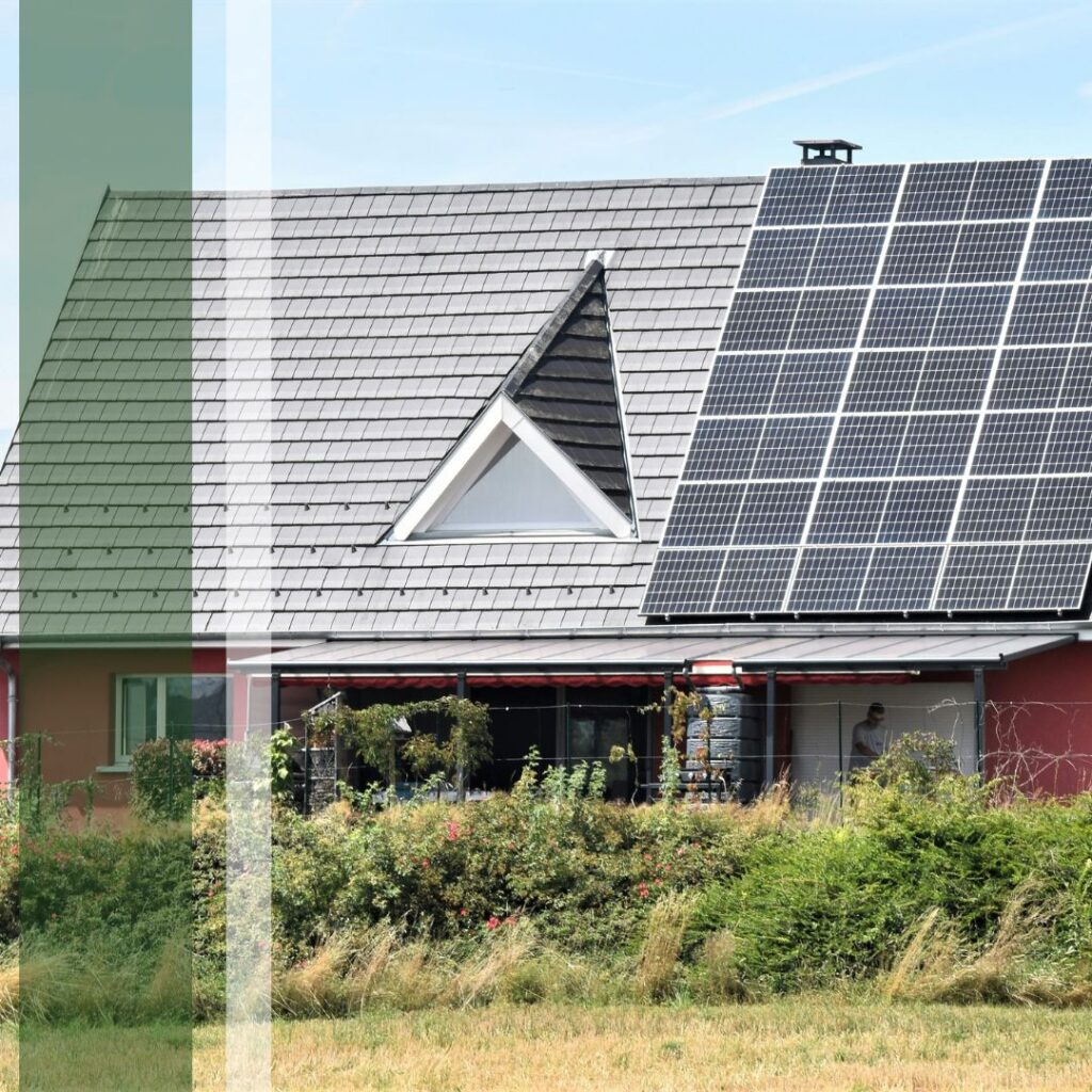 Solar panels on the roof of a home